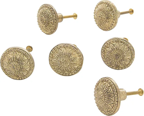 Miniatura 43 de Dritz Home - Manija para puerta de hierro fundido de diseño de aves, Dorado, 47064A