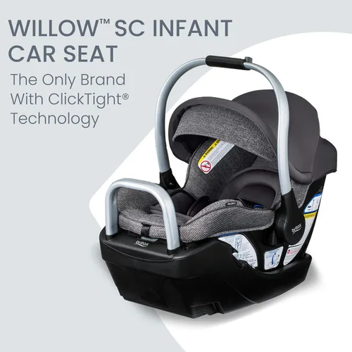 Miniatura 2 de Britax Willow SC Asiento de Carro Infantil, Asiento de Carro Mirando hacia Atrás con Base Alpine, Tecnología ClickTight, Sistema RightSize, Pindot