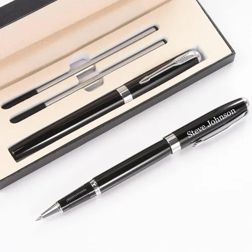 Miniatura 6 de Bolígrafos personalizados, bolígrafo personalizado con estuche, regalo grabado para hombres, mujeres, profesores, color dorado