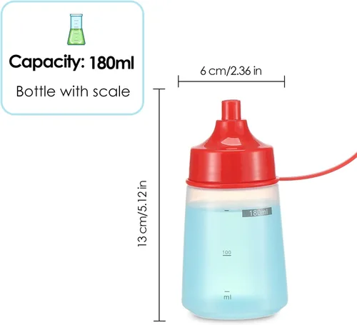 Miniatura 3 de Botella exprimidora de condimentos para salsas de boca ancha, botellas de plástico para condimentos, pintura, salsa de tomate, mostaza, aceite