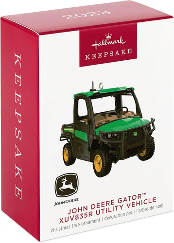 Miniatura 3 de Hallmark Keepsake Adorno navideño 2023, John Deere Gator XUV835R Vehículo utilitario de metal, regalos para coleccionistas de automóviles
