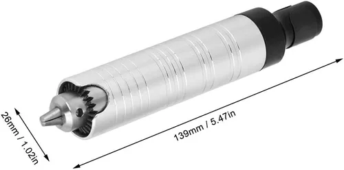 Miniatura 2 de Pieza de mano de acero inoxidable Chuck Flex eje giratorio amoladora angular mango llave taladro Chuck herramienta de la máquina de pulir, 0.3 ~