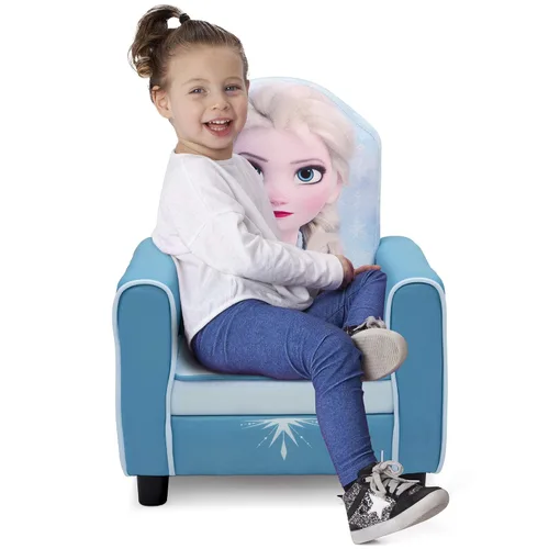 Miniatura 4 de Delta Children Silla tapizada figurada para niños, madera, Disney Frozen II Elsa