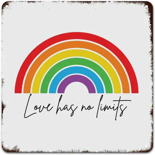Miniatura 34 de Placa de pared con diseño de bandera de Estados Unidos, diseño retro vintage de arcoíris, letrero de metal LGBTQ, orgullo gay, regalo del mes