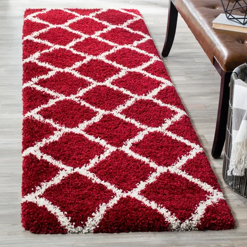 Miniatura 20 de SAFAVIEH Hudson Shag Collection - Alfombra extragrande de 11 x 15 pies, diseño de enrejado, no desprende pelusa y de fácil cuidado, 2 pulgadas