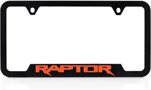 Miniatura 14 de Marco de Placa de Licencia de Metal Negro Ford Raptor