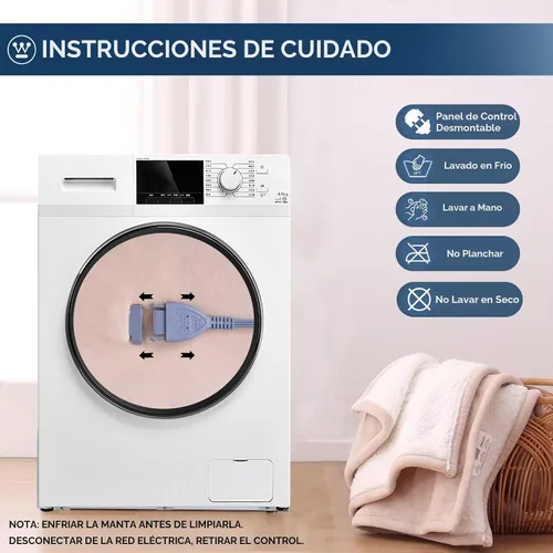 Miniatura 7 de Manta eléctrica con calefacción Westinghouse, manta eléctrica con 6 niveles de calefacción y configuración de tiempo de 2-10 horas, manta eléctrica
