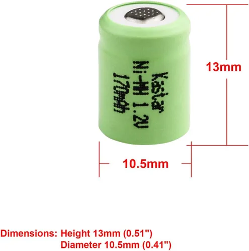 Miniatura 2 de Kastar Paquete de 1 batería Ni-MH de 1.2 V 170 mAh de repuesto para Wacom Inkling Pen Batería, Wacom MDP-123 Batería de bolígrafo digital, Wacom