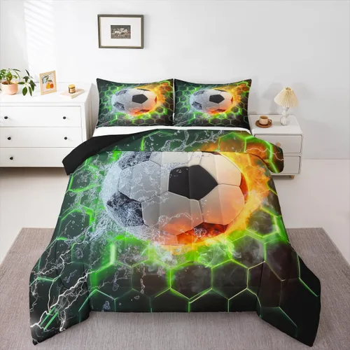 Miniatura 24 de Erosebridal Juego de edredón de bandera estadounidense tamaño individual para niños y adolescentes, juego de ropa de cama de camuflaje, edredón