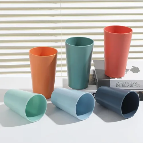 Miniatura 5 de Juego de 24 vasos de plástico irrompibles, vasos de plástico reutilizables de 20 onzas, vasos de agua apilables, vaso para beber para cocina