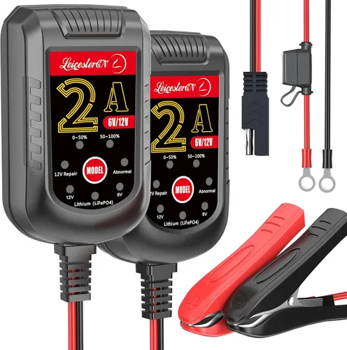 Miniatura 12 de Cargador de batería de goteo de 2A, mantenedor automático, 6V 12V, cargador flotante inteligente para automóvil, coche, motocicleta, cortacésped