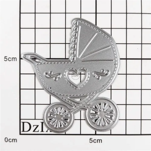 Miniatura 3 de DzIxY Lindos troqueles de corte de metal para carruaje de bebé, para hacer tarjetas, troquelados, juegos de troqueles, álbum, plantillas