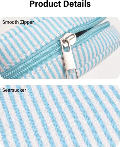 Miniatura 5 de 2 mini bolsas de maquillaje, pequeñas bolsas de maquillaje para bolso, bolsa de cosméticos con bolsillos deslizantes, pequeña bolsa de aseo de viaje