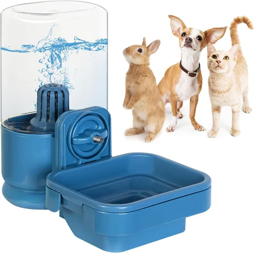 VANNON Dispensador de agua con filtro de animales pequeños para jaula, botella de agua de 26 onzas para jaulas, sin BPA y antiflujo para mascotas,