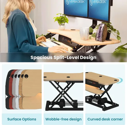 Miniatura 4 de VERSADESK PowerPro Elite - Convertidor de escritorio eléctrico ajustable de 36 pulgadas con controlador programable y concentrador USB. Aplicación