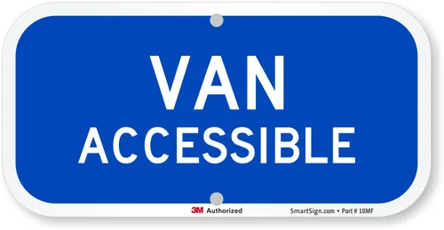 Miniatura 7 de Letrero con texto en inglés "Van Accessible" de SmartSign Aluminio reflectante 3M de 8 x 12 pulgadas