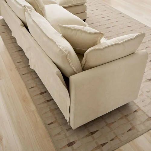 Miniatura 7 de Sofá Sillones de felpilla transpirable de 150 pulgadas para sala con diseño ergonómico, sofás para sala con modular flexible para espacios de vida