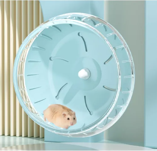 MANON ROSA Rueda de hámster súper silenciosa y silenciosa con soporte ajustable para chinchillas jerbos ratones animales pequeños (M (5.5 pulgadas