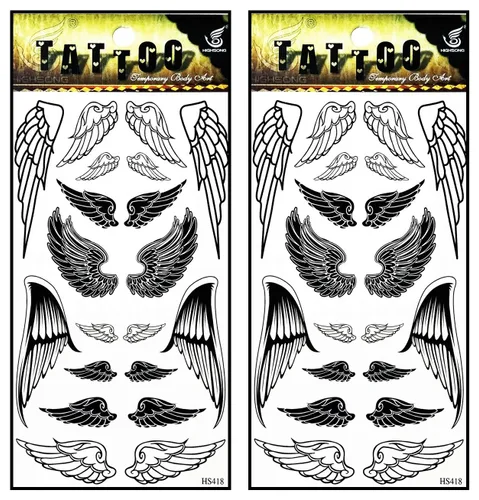 Miniatura 9 de Tatuajes de 2 hojas de hermosas flores de rosa morada, ancla de paloma, tatuajes temporales, calcomanías de tatuajes falsos para cuerpo, brazo