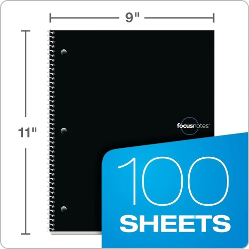 Miniatura 6 de Cuaderno de notas, sistema 11 x 9 pulgadas, blanco, 100 hojas (90223), Blanco 100