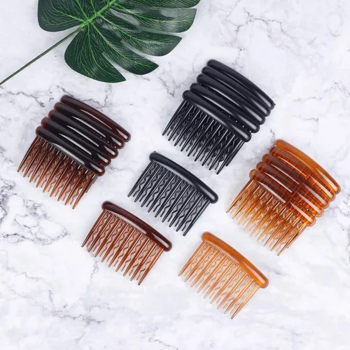Miniatura 8 de 18 peines de plástico para dientes de pelo, accesorios para el cabello fino