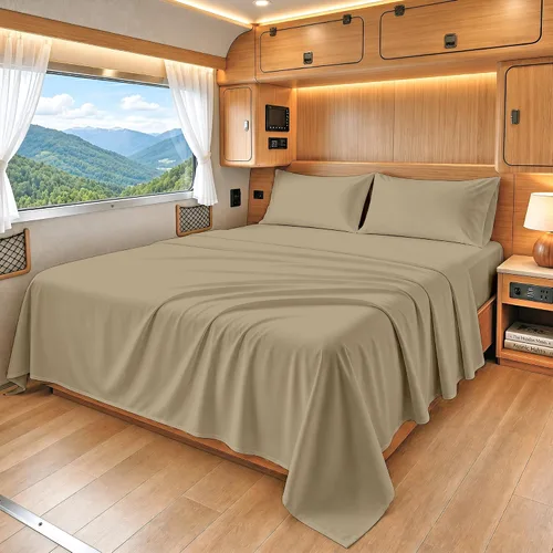 Miniatura 63 de SGI bedding Juego de sábanas de 600 hilos de 4 piezas, 100% algodón egipcio, tamaño King, con bolsillo profundo de 15 pulgadas, sábanas de lujo 16