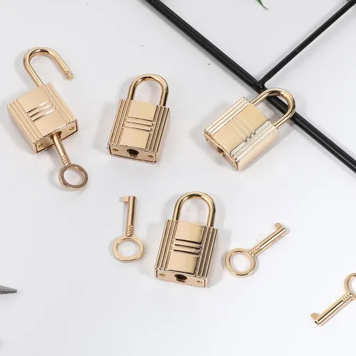 Miniatura 3 de Cerraduras pequeñas decorativas de aleación de metal para monedero, 4 unidades, con llave, cerraduras pequeñas de aleación de metal para diario