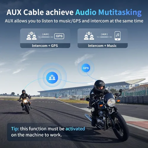 Miniatura 5 de Fodsports M1-S PLUS - Auriculares Bluetooth para motocicleta con intercambio de música, silencio de micrófono, FM, potente batería de 900 mAh