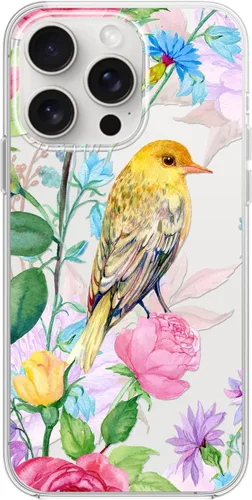 Miniatura 26 de Blingy's Funda para iPhone 15 Pro, lindo estilo de gato con patrón de flor de cerezo divertido diseño de animales de dibujos animados, funda Gato