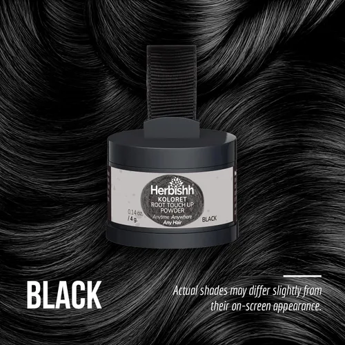 Miniatura 2 de Koloret - Polvo de retoque de raíz, polvo negro natural para mujeres y hombres, cobertura instantánea de raíces para cobertura de canas, corrector