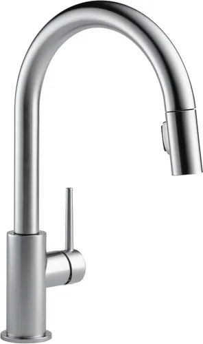Miniatura 16 de Delta Trinsic - Grifo de cocina de oro cepillado con rociador extraíble, grifo de fregadero de cocina moderno de un solo agujero, mango único