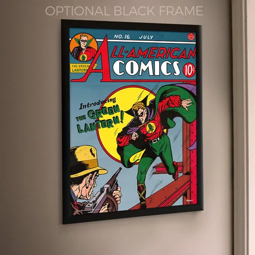 Miniatura 6 de MIGHTYPRINT DC Comics - Linterna verde - Arte de portada de cómic Origin Story - 80 aniversario - Arte de pared único de 17 x 24 pulgadas - No hecho