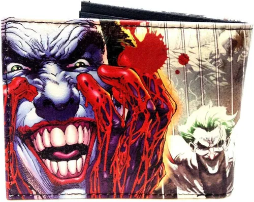 Miniatura 2 de DC Comics The Joker Sublimated Graphic Print PU PU PU Cartera de cuero para hombre