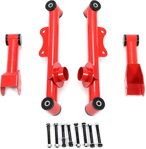 HECASA Kit de suspensión de brazo de control tubular trasero compatible con Ford Mustang Mercury Capri Cobra 1979-2004 superior inferior 4 piezas -