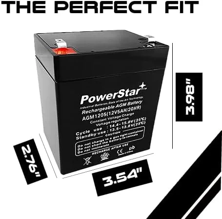 Miniatura 2 de Powerstar Batería para CA1240 12V 4AH PRIMERA (5AH) Alarma ADT BATERÍA NUEVA - 3 años de garantía de reemplazo
