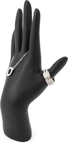 Miniatura 2 de Exhibición de joyería de mano de maniquí femenino de 8 pulgadas en una postura relajada, para joyerías, ferias de manualidades y ferias comerciales