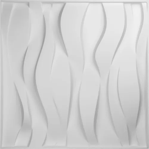 Miniatura 5 de Ekena Millwork WP20X20RVWH-CASE-10 19 5/8 pulgadas de ancho x 19 5/8 pulgadas de alto Riverbank EnduraWall Decorativo 3D Cubiertas de panel de pared