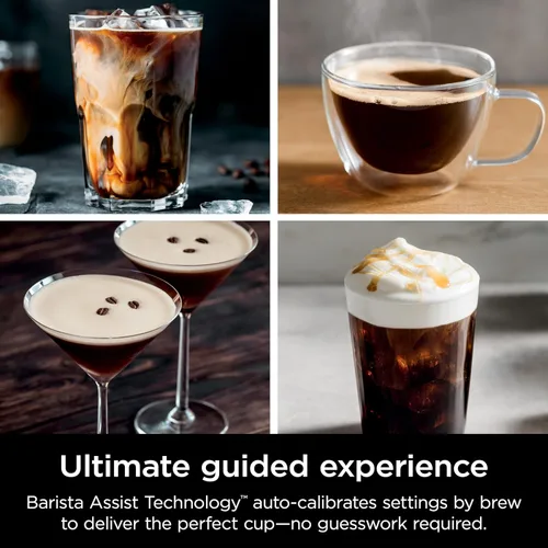 Miniatura 3 de Ninja Luxe Café Premier, máquina de café expreso, cafetera de goteo y preparación rápida en frío, molinillo integrado, manipulación asistida