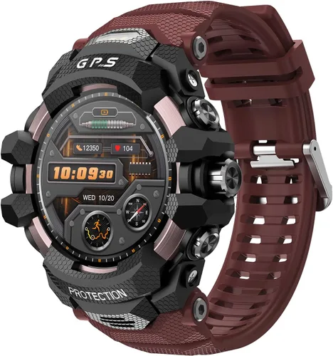Reloj inteligente GPS AI Q&A reproducción de música local, pista de movimiento GPS, silbato SOS, brújula, altitud, linterna LED dual, 25 días de