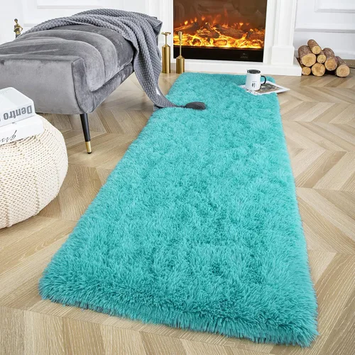 Miniatura 32 de Ompaa Alfombra esponjosa, alfombra mullida súper suave para dormitorio, sala de estar, alfombra grande de felpa de 6 x 9 pies, alfombra de pelo