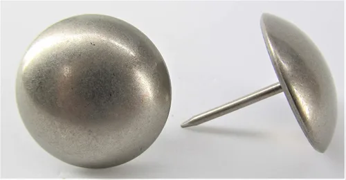 Miniatura 7 de Tachuelas de Tapicería Premium, Clavos de Cabeza de 1 pulgada de Diámetro, Adorno Decorativo Grande para Muebles (25, Perla Negra)