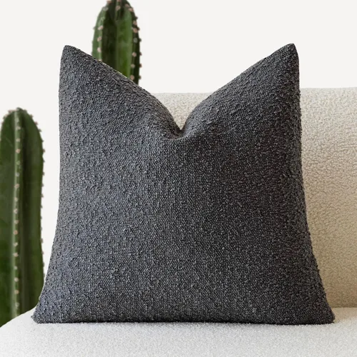 Miniatura 23 de Foindtower Fundas de almohada decorativas con textura de boucle, fundas de almohada sólidas, neutrales, suaves y acogedoras para silla, sofá