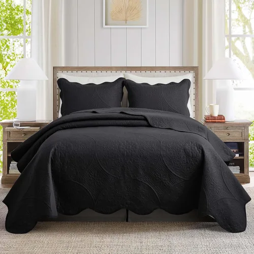 Miniatura 32 de MOONLIGHT20015 Paquete de 8 Colchas Tamaño King para Cama (106" x 96") - Venta al Por Mayor para Hoteles, Dormitorios de Huéspedes y Airbnbs - Gris
