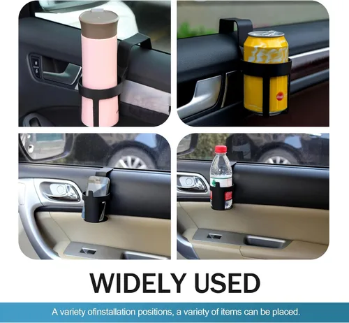 Miniatura 5 de Shakas 2 piezas de soportes para vasos para puerta de coche, con diseño de ventana lateral integrada, plástico hueco, instalación colgante