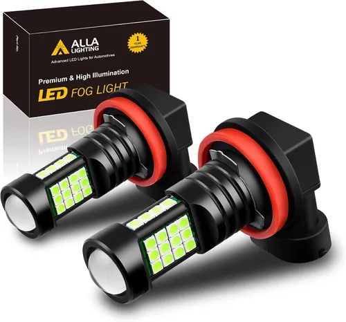 Alla Lighting - Bombillas LED H8 H11, reemplazo para luces antiniebla o lámparas DRL, 8000K azul hielo 12V, H11LL, H8LL, H16, para automóviles,