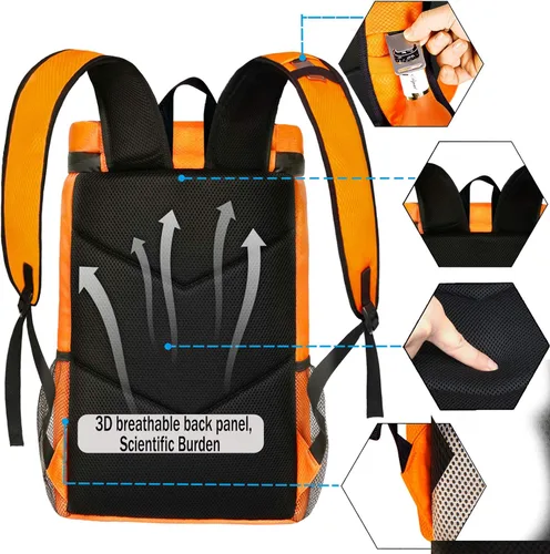 Miniatura 5 de FORICH - Mochila térmica suave, con aislamiento impermeable, a prueba de fugas, mochila portátil de tamaño pequeño para trabajar, almuerzo, viajes