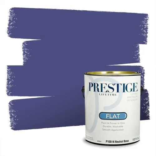 Miniatura 1066 de Pintura Exterior + imprimación PRESTIGE, todo-en-uno, 1 galón, acabado mate, color comparable al Valspar* Royal Gray* VS151-Gris real