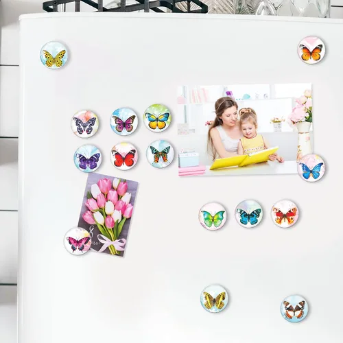 Miniatura 4 de MORCART 30 Piezas Imanes para Refrigerador Imanes para Nevera, Adhesivo Decorativo de Mariposa para Nevera, Imanes para Nevera de Cocina, Casillero