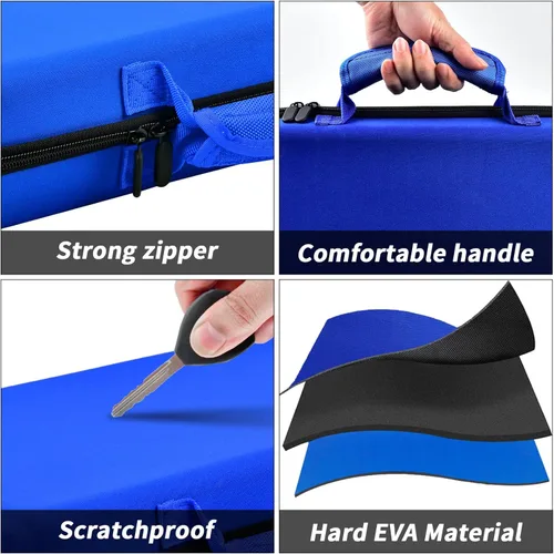 Miniatura 4 de GWCASE Vitrina para más de 66 cuchillos de bolsillo. Soporte plegable, organizador de almacenamiento de mariposas, bolsa de transporte para Azul