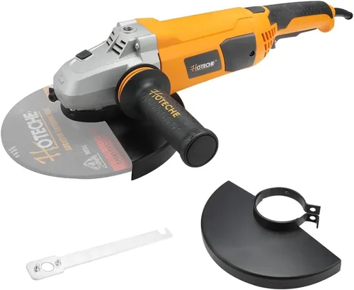 Miniatura 9 de Hoteche Amoladora angular de 4-1/2 pulgadas, herramienta compacta de corte y molienda de metal de 6.3 amperios con disco de corte, guantes